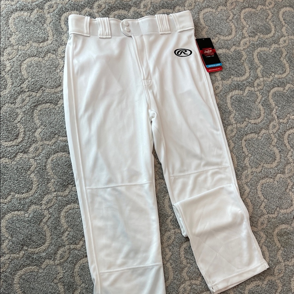 NWT Rawlings White Youth Baseball Pants
